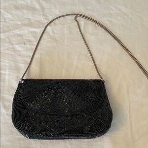 Marshall Fields Black Beaded Women's Bag